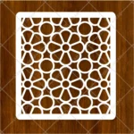 Durable 0.35mm white PVC floral stencil sheet for canvas painting and DIY crafts.