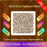 Abstract Floral Art Flexible Stencil for painting modern botanical wall murals