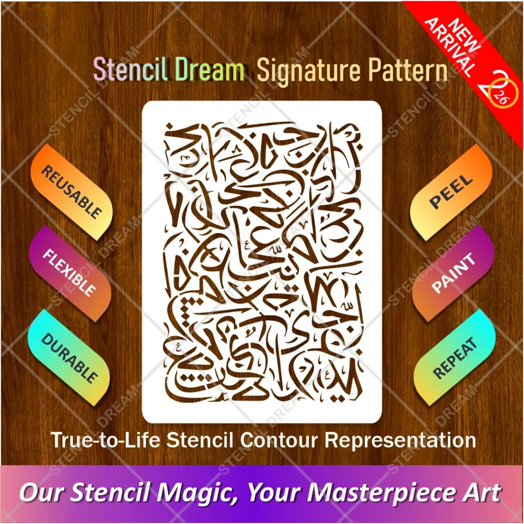 Arabic Calligraphy Art Painting Flexible Stencil for painting Islamic wall art