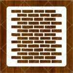 Close-up view of mortar lines on Brick Pattern Furniture Painting Flexible Stencil