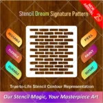 Brick Pattern Furniture Painting Flexible Stencil for painting rustic brick designs
