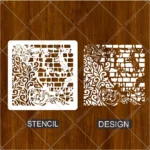 Side-by-side comparison of a plain wall and a finished brick pattern textured wall.