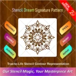 Reusable Classic Round Flower Pattern Stencil for painting walls and crafts