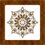 Flexible plastic Classic Round Flower Pattern Stencil for DIY home decor