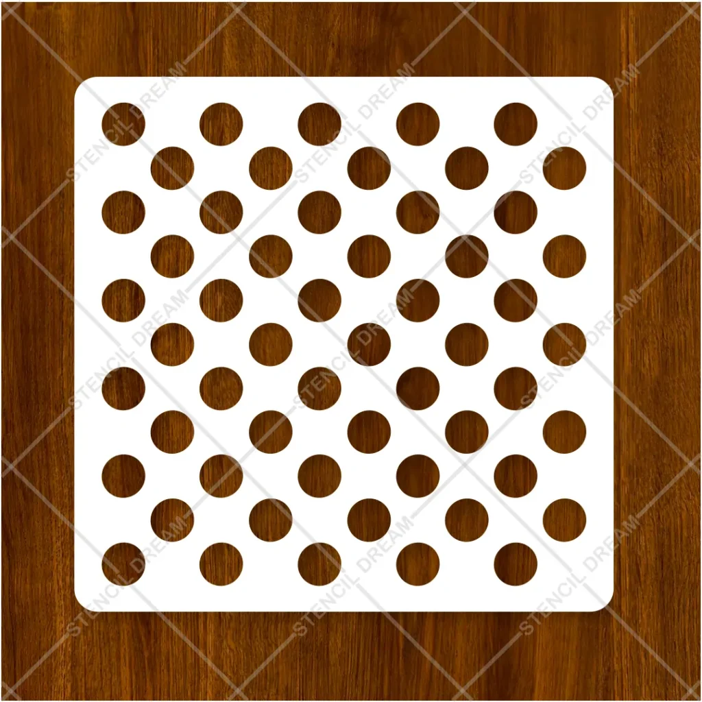 Flexible and durable plastic Polka Dot Flexible Wall Stencil