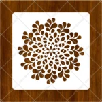Close-up view of intricate vector angles on Geometric Abstract Mandala Painting Flexible Stencil