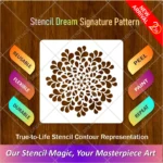 Geometric Abstract Mandala Painting Flexible Stencil for modern wall art