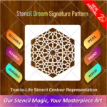 Geometric Pattern Floor Painting Flexible Stencil for painting modern tile patterns