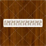 Close-up view of sharp vector lines on Greek Key Border Painting Flexible Stencil