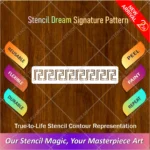 Greek Key Border Painting Flexible Stencil for applying geometric wall borders