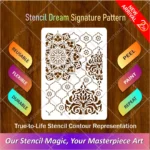 Moroccan Floral Mandala Painting Flexible Stencil for painting boho wall art