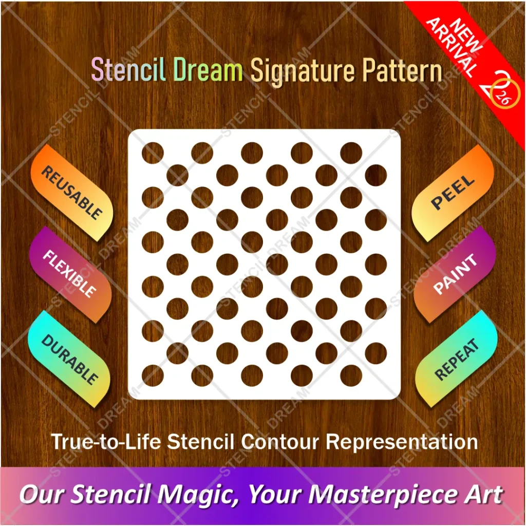 Polka Dot Flexible Wall Stencil for painting modern wall patterns