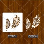Washable Reusable Flexible Palm Leaves Wall Stencil for acrylic and spray paint