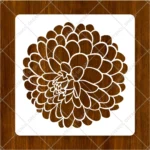 Painting wooden sign crafts with Flexible Marigold Flower Reusable Wall Stencil