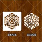 Stencil Dream Geometric Pattern Floor Painting Flexible Stencil for wall art