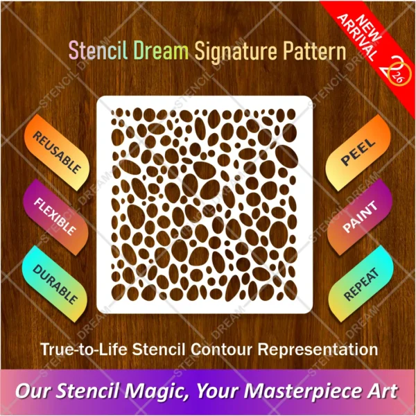 Stone Wall Pattern Painting Flexible Stencil for painting rustic brick walls