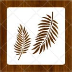 Flexible and durable plastic Reusable Flexible Palm Leaves Wall Stencil for crafts