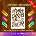 Modern Monstera Pattern Flexible Stencil for painting tropical leaf feature walls