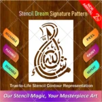 Islamic MashaAllah Calligraphy Flexible Stencil for painting entryway wall art