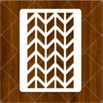 Close-up view of precise zig-zag lines on Chevron Luxe Pattern Flexible Stencil